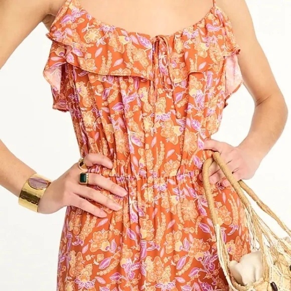 J. Crew tiered maxi dress in painted block print Size Medium - Picture 3 of 13